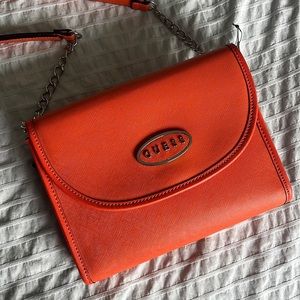 Tangerine rosette guess purse, tags on, never worn